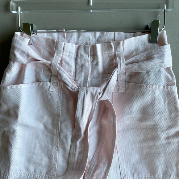 A.L.C. Coburn Paperbag Waist Pants in Light Pink/Morganite, Size 8 - Picture 6 of 9